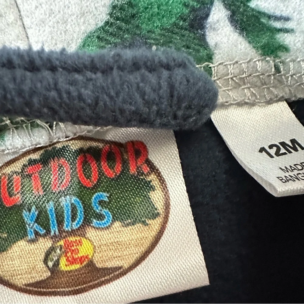 Vintage Bass Pro Shops Baby Boy Rustic Forest Animal Cozy Robe Like New